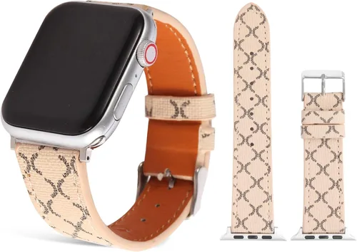 Vista 6 de Correa de diseñador compatible con Apple Watch S11 de 1.654 in y 1.811 in, 1.496 in, 1.575 in, 1.614 in, 1.732 in, 1.772 in y 1.929 in, correa