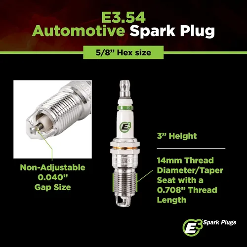 Vista 7 de E3 Spark Plug E3.54, bujía automotriz, 1 unidad