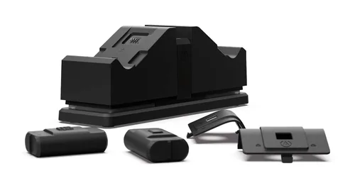 Vista 3 de PowerA Dual Charging Station for Xbox XS and Xbox One Wireless Controllers, 1 x Dual Controller Dock for Snap-Down Charging with LED colour Changing