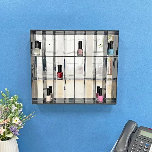 Vista 6 de La vitrina de acrílico Protech AFSBM para pared se adapta a 24 figuras de acción de 3 ''- 4