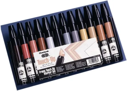 Vista 28 de AD Marker Chartpak - Marcadores de retoque de marco de madera, Tri-Nib, juego de 9 colores de veta de madera, 1 cada uno (FTM9)