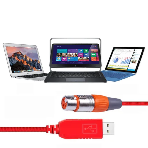 Vista 2 de Adaptador USB a DMX RS485 Convertidor 3PIN XLR hembra DMX512 Freestyler Software Control PC Cable de atenuación con chip FT232RL compatible