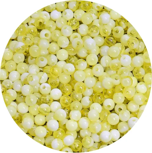 Vista 65 de BONNY BOXX 2000 piezas 4 mm cuentas redondas de acrílico de zafiro suave, bolas de plástico de chicle de burbujas, cuentas gruesas de bolas