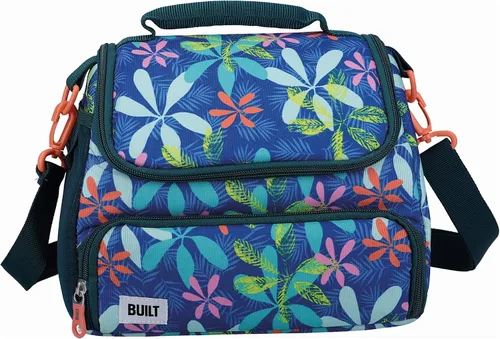Vista 12 de BUILT Lonchera térmica con diseño "The Mindful", poliéster, gris/rosa pálido, 7.3 x 10.6 x 8.3 in
