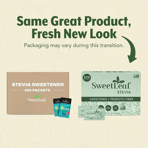 Vista 3 de SweetLeaf Edulcorante en polvo de stevia 500 paquetes (1 paquete) - Edulcorante sin calorías sin eritritol, extracto de hoja de stevia, sustituto