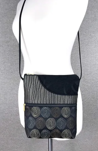 Vista 3 de Danny K. Bolso cruzado para mujer, con cordón ajustable, hecho a mano en Estados Unidos