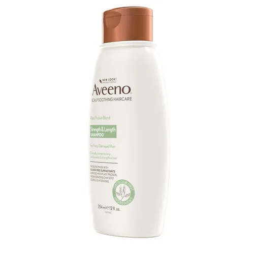 Vista 6 de Aveeno Champú de mezcla de proteínas vegetales para cabello fuerte y saludable, 12 onzas líquidas