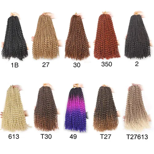 Vista 8 de Mechones de cabello muy rizados de material sintético, extensiones para unir con ganchillo