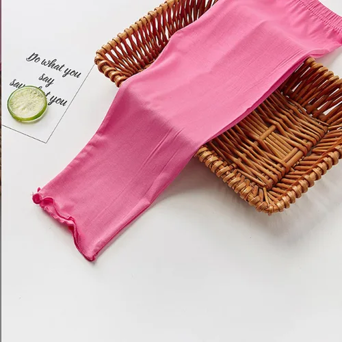 Vista 6 de Leggings básicos para niñas, paquete de 3 leggings de algodón básicos, leggings ajustados hasta el tobillo