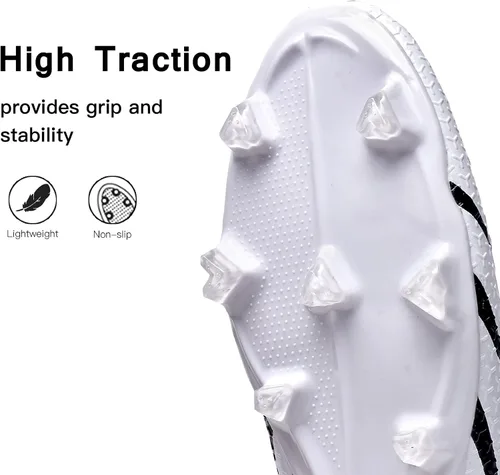Vista 5 de Zquaus Zapatos de fútbol para hombre,Zapatos de fútbol atléticos para caminar,Ag Cleats Entrenamiento al aire libre