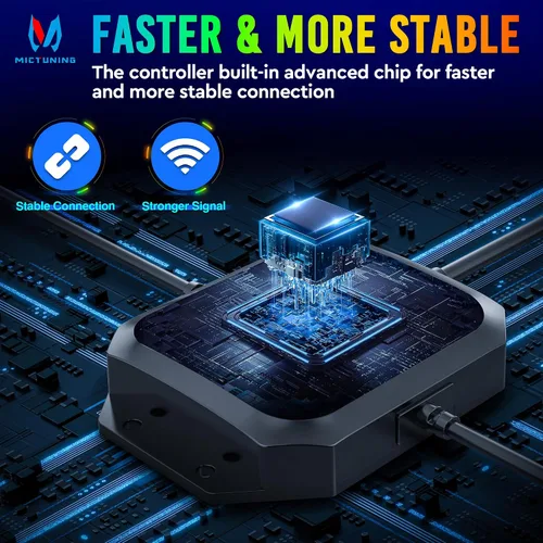 Vista 7 de MICTUNING C2+ RGB+IC Luces de Roca con Colores Cambiantes, Impermeables IP68, 2 piezas de Luces de Neón para Rocas (No Incluye Controlador)