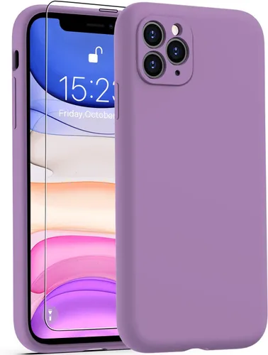 Vista 15 de DEENAKIN Funda de silicona compatible con iPhone 12 con protector de pantalla, mejora la protección de la cámara, funda protectora suave y flexible