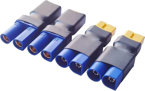 Vista 2 de 2 pares EC5 a XT60 conector macho XT60 a hembra EC5 adaptador, adaptador hembra XT60 a macho EC5 sin cables conectores compatibles con RC FPV Drone