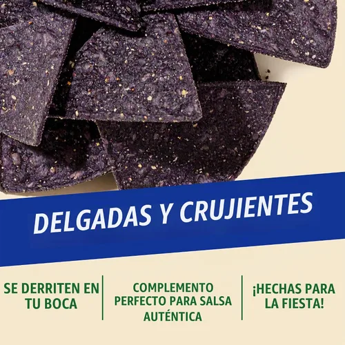 Vista 6 de Late July - Chips de tortilla de maíz azul orgánico, bolsa de 10.1 Oz