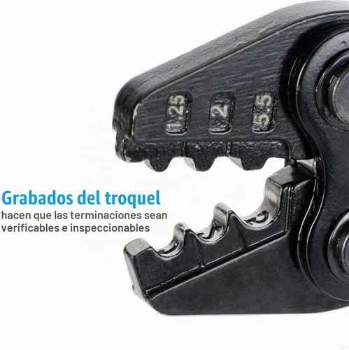 Vista 7 de Herramienta de crimpado de terminales sin aislamiento iCrimp para terminales no aislados de AWG 16 a AWG 10 y conectores