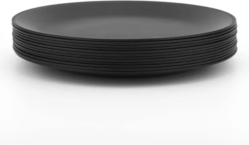 Vista 7 de KX-WARE Juego de 12 platos de plástico irrompibles y reutilizables de 9.875 pulgadas, multicolor, aptos para lavavajillas, sin BPA