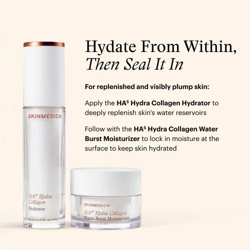 Vista 7 de SkinMedica HA5 Hydra Collagen Water Burst - Hidratante facial con colágeno vegano, crema facial con complejo de barrera de microbioma