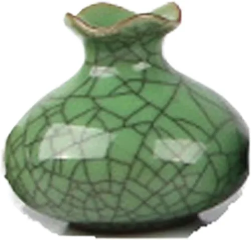 Vista 10 de Florero Celadon Mini Flowerware Creativo Hecho a Mano Cerámica Decoración Interior Decoración Mesa Florero Cerámico (5)