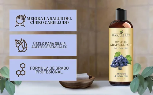 Vista 4 de Handcraft Blends - Aceite de semilla de uva - 8 onzas líquidas