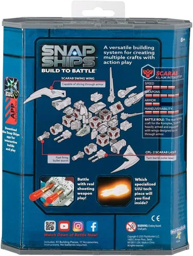 Vista 2 de Snap Ships Scarab K.L.A.W. Interceptor - Juguete de construcción para construcción personalizada y juego de batalla, a partir de 8 años