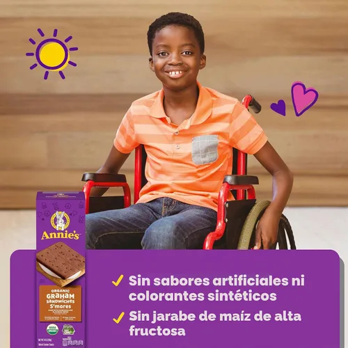 Vista 5 de Annie's Organic Graham Sandwich Cookies, S'mores, 12 unidades, 8 onzas