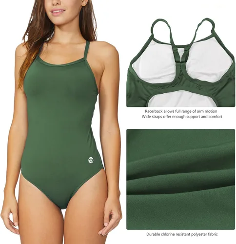 Vista 5 de Baleaf - Traje de baño de una pieza con correa ajustable para entrenamiento atlético para mujer