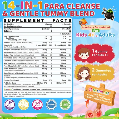 Vista 2 de Gomitas Para Clean para niños de 4 años y adultos, apoyo suave