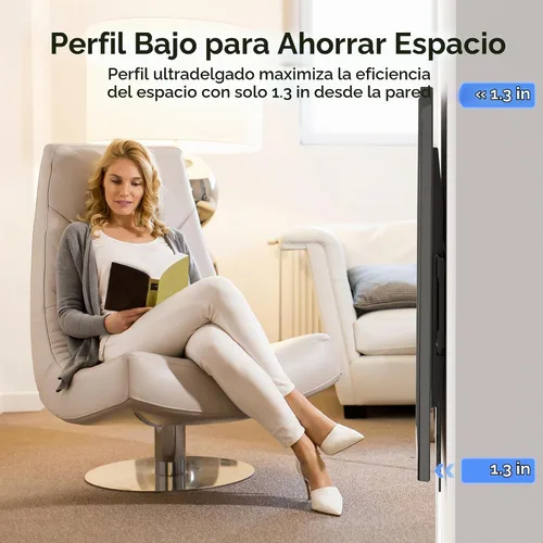 Vista 5 de Suptek - Soporte de pared fijo resistente para televisores de 43 a 100