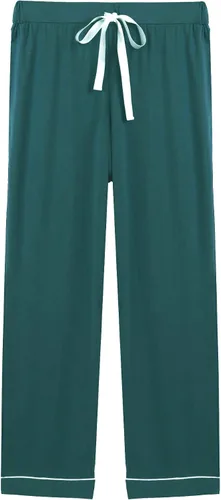 Vista 4 de Pijama de bambú ultra suave para mujer, juego de pijama - manga largacon botones.