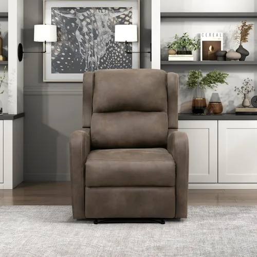 Vista 13 de Lexicon Silla reclinable manual, sillón reclinable de pared, piel sintética Negro