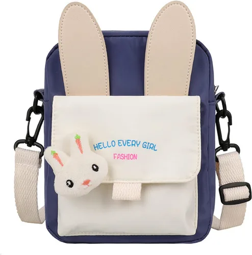 Vista 10 de Hiflyer Sling Bag - Mochila pequeña Kawaii con correa para el pecho, Conejito azul, Mochilas Sling