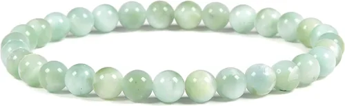 Vista 32 de Justinstones Gem - Pulsera elástica de cuentas redondas de 6 mm de piedras semipreciosas, unisex, 16.5 cm Ojo de tigre azul dorado AA