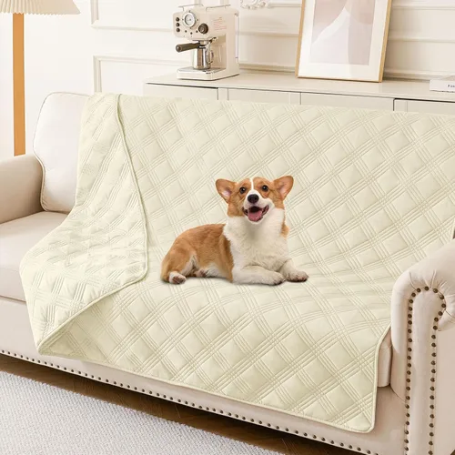 Vista 101 de hyha - Manta impermeable para cama de perro, mantas suaves para mascotas, funda impermeable para sofá para perros, fundas reversibles lavables