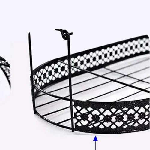Vista 6 de Soporte para Tazas de Café - Estante de Hierro Forjado y Organizador de Platos - Estante de Secado y Almacenamiento con Escurridor para Encimera
