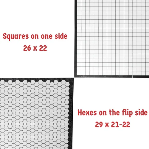 Vista 5 de Tablero de juego con papel hexers: alternativa vinilo esterilla, dungeons and dragons d & d dnd pathfinder rpg compatible, 27 pulgadas x 23