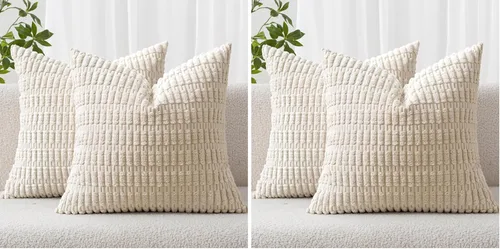 Vista 67 de MIULEE - Paquete de 2 fundas de cojín decorativas de corduroy, modernas y boho, suaves, con rayas, decoración del hogar, sofá, sala de estar, sillón