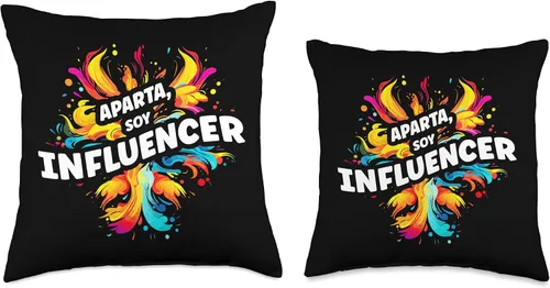 Vista 3 de Accesorios y Ropa Divertida Para Influencers Fun Design Move Over, I'm an Influencer. Almohada de tiro (16 x 16 pulgadas), multicolor