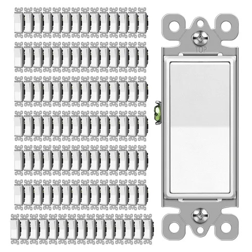 Vista 9 de CML interruptor de luz de pared basculante, de 3 vías, decorativo, acabado brillante, unipolar o de 3 vías, 15 A 120/277 V, garantía de 3 años