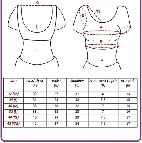 Vista 4 de Indian Hawker Blusa de algodón y licra para mujer con medias mangas