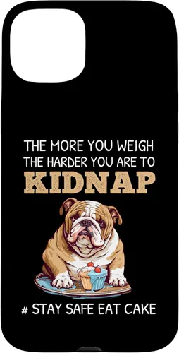 Vista 9 de English Bulldog Dog Lover Funny Quote Stay Safe Eat Cake Case for iPhone 17