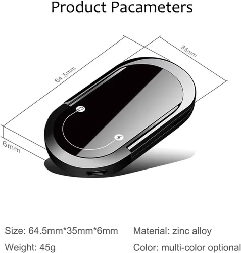 Vista 3 de Soporte magnético para encendedor de cigarrillos multiUSB, para iPhone, Samsung, Huawei, Xiaomi, cargador automático, soporte de anillo (azul)