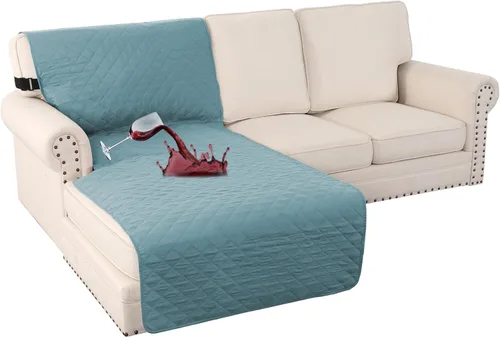 Vista 77 de Turquoize Funda 100 % impermeable para sillón de ala, protector de sofá, triple antideslizante, protector de muebles para mascotas, niños, perros