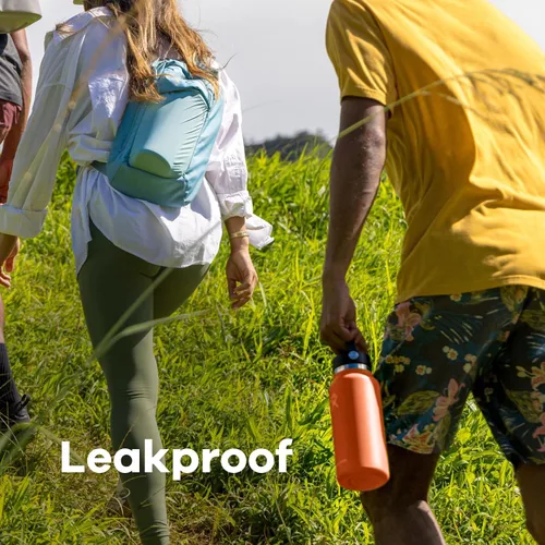 Vista 3 de Hydro Flask Botella de agua – Acero inoxidable aislado – Tapa flexible de boca ancha, antiderrames, a prueba de fugas y recargable en agave de 20