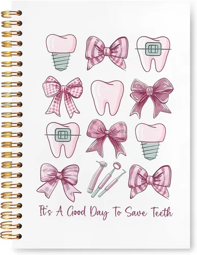 Vista 10 de Regalos para Dentistas, Cuaderno Diario, Regalos para Asistente de Higiene Dental y Oficina para Mujeres, Cuaderno de Espiral de Tapa Dura 14x21 Cm