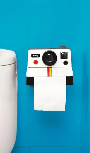 Vista 3 de doiy Chinka Polaroll - Portarrollos de papel higiénico para cámara retro estilo 80S
