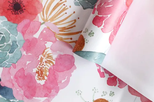Vista 6 de Papel tapiz removible con diseño floral de cactus rosa, azul marino, vinilo autoadhesivo y prepegado decorativo para niñas y mujeres, armarios