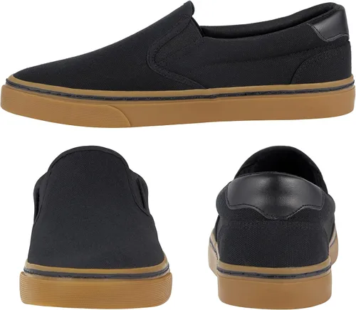 Vista 2 de Zapatos bajos clásicos negros para hombre, zapatillas de lona de moda con plantilla suave, zapatos de vestir casuales para hombres, zapatos cómodos