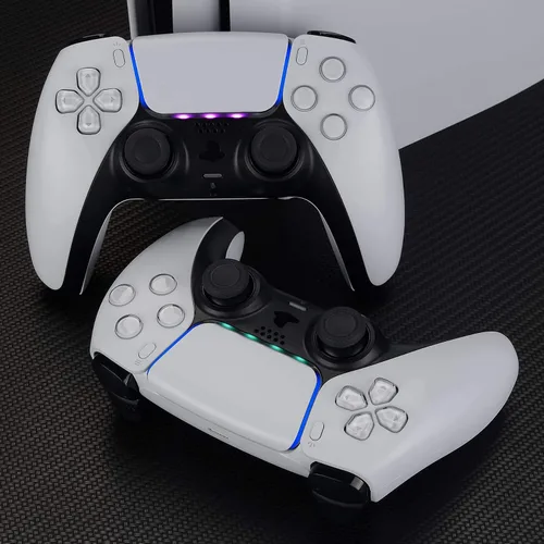 Vista 4 de eXtremeRate Calcomanías de barra de luz LED para panel táctil personalizadas para controlador PS5, calcomanías de barra de luz táctil