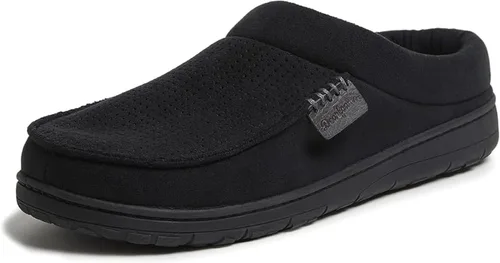 Vista 22 de Dearfoams Zapatilla de casa tipo zueco para hombre Brendan de espuma viscoelástica transpirable para interiores y exteriores con anchos amplios