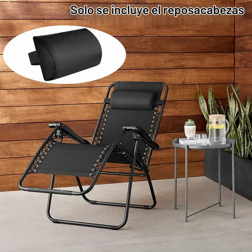 Vista 2 de Ostlttyn Almohada de Reemplazo para Silla de Gravedad Cero, Negra, 14.3x6.7x2.3 pulgadas, Relleno de Espuma, Estilo Moderno, Soporte para la Cabeza